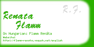 renata flamm business card