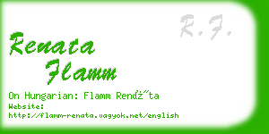 renata flamm business card